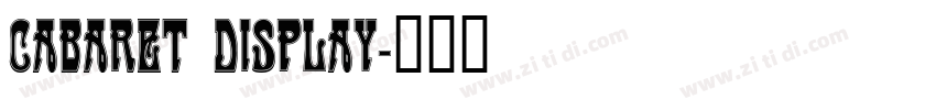 Cabaret Display字体转换
